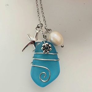 Womens Sea Glass Neclace